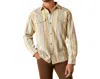 Ariat Hartley Retro Stripe Overshirt In Khaki In Multi