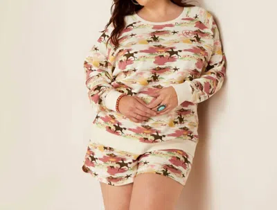 Ariat Hawaiian Sweatshirt In Cream Multi In Beige