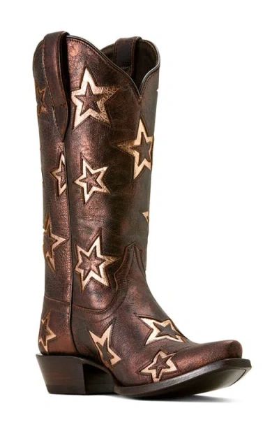 Ariat Hazen Star Snip Toe Western Boot In Brown