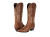 Ariat Heritage 10034154 Women's Dark Tan Elastic Calf Western Boots Gbnc1104 In Brown