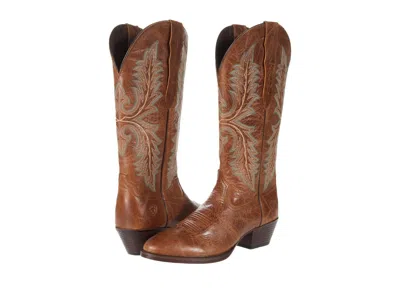 Ariat Heritage 10034154 Women's Dark Tan Elastic Calf Western Boots Gbnc1104 In Brown
