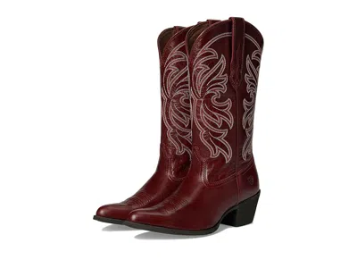 Ariat Heritage J Toe Stretchfit Western Boots In Red