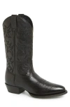 Ariat 'heritage' Leather Cowboy R-toe Boot (men) In Black