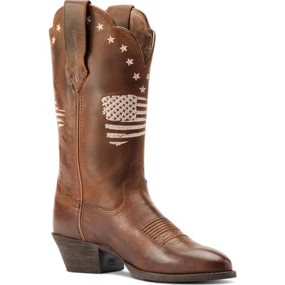Ariat Heritage R-toe Liberty Stretch Western Boot In Brown