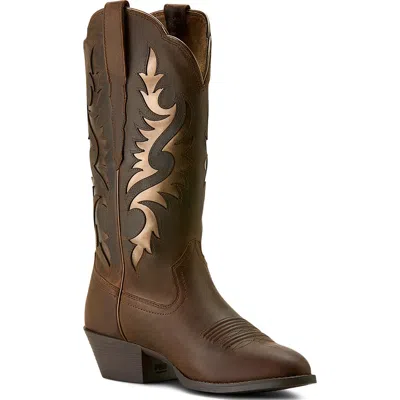 Ariat Heritage Retro Leather Western Boot In Brown