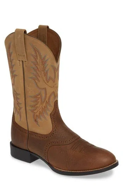 Ariat Heritage Stockman Cowboy Boot In Brown