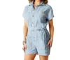 Ariat Herringbone Denim Romper In Virginia In Multi