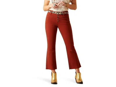 Ariat High-rise Jazmine Flare In Burgundy In Red