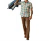 Ariat Howland Retro Fit Button Down Shirt In Blue In Pattern