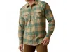 Ariat Huxlee Retro Fit Shirt In Deep Teal In Green