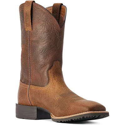 Ariat Hybrid Grit 10042430 Mensbrown Leather Square Toe Western Boot Zogg2852 In Brown