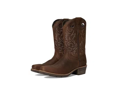 Ariat Hybrid Roughstock Square Toe Cowboy Boot In Brown