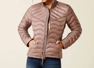 Ariat Ideal Down Jacket In Purple Dove In Brown