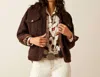 Ariat Julep Cropped Sherpa Jacket In Mole In Multi