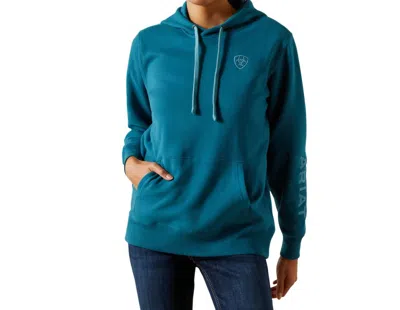 Ariat Kangaroo Pocket Hoodie In Dragonfly In Blue