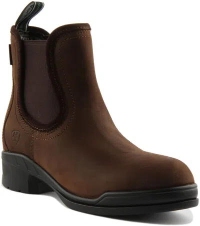 Pre-owned Ariat Keswick Womens Steel Toe Leather Work Boots In Brown Size Us 5 - 11