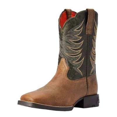 Ariat Kid's Firecatcher Western Boots In Distressed Brown In Multi