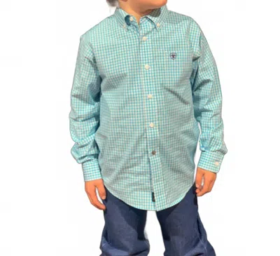 Ariat Kid's Pro Series Wilmer Classic Fit Shirt In Light Blue