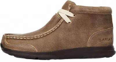 Ariat Kid's Spitfire Leather Upper Chukka Shoe In Brown Bomber