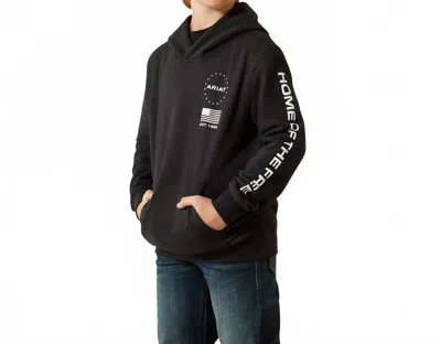 Ariat Kid's Sponsor Patriot Long Sleeve Hoodie In One Color In Multi