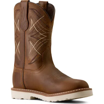 Ariat Kids' Activate Leather Cowboy Boot In Brown