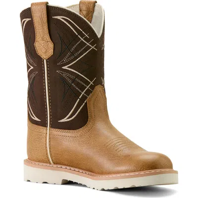 Ariat Kids' Activate Round Toe Western Boot In Brown