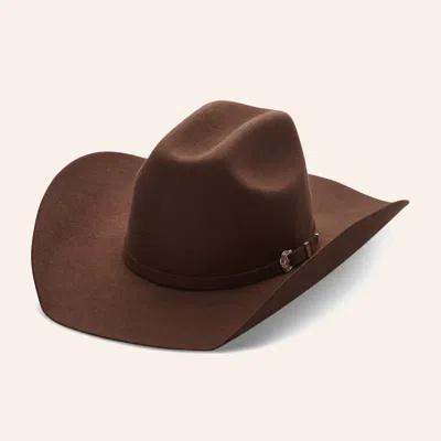 Ariat Kids' Chocolate Cattleman Wool Cowboy Hat In Brown