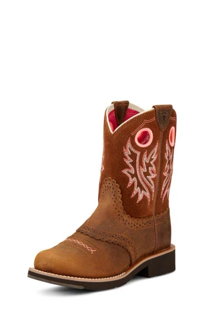 Ariat Kids' Fatbaby Western Boot In Brown