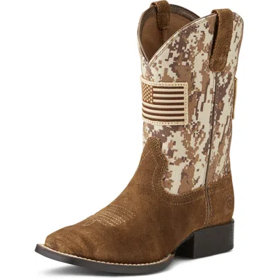 Ariat Kids' Patriot Western Boot In Brown