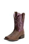 Ariat Kids' Tombstone Wide Square Toe Western Boot In Multi