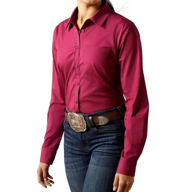 Ariat Kirby Long Sleeve Shirt In Beaujolais In Multi