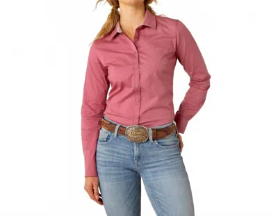 Ariat Kirby Long Sleeved Shirt In Rose Wine In Pink