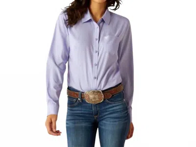 Ariat Kirby Pro Shirt In Sweet Lavender Stripe In Multi