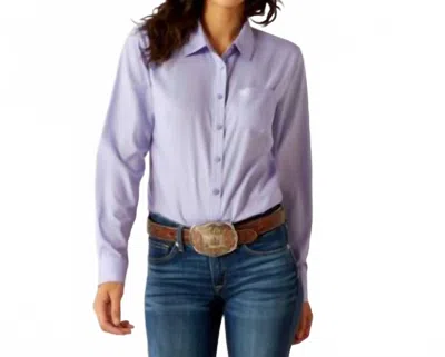 Ariat Kirby Pro Shirt In Sweet Lavender Stripe In Purple