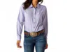 Ariat Kirby Pro Shirt In Sweet Lavender Striped In Purple