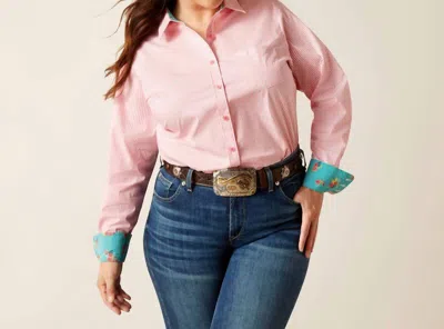 Ariat Kirby Stretch Shirt - Plus In Camellia Rose In Pink