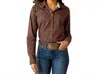 Ariat Kirby Stretch Stripe Shirt In Light Mahogany Stripe In Multi