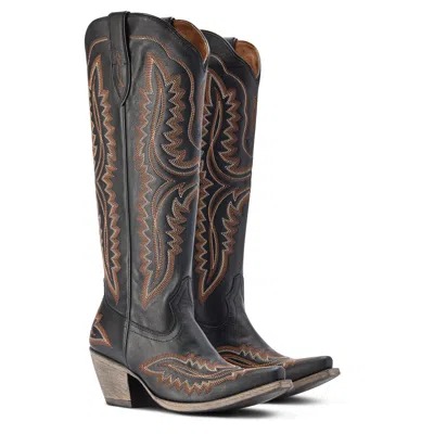 Pre-owned Ariat ® Ladies Casanova Brooklyn Black Tall Western Boots 10042447