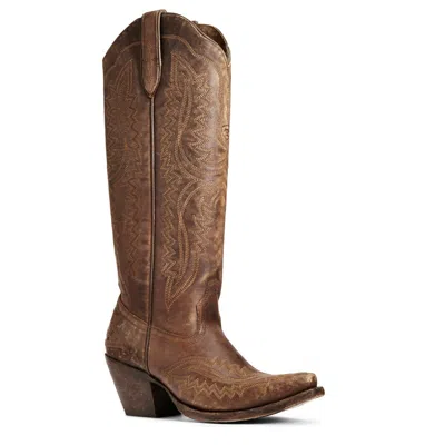 Pre-owned Ariat Ladies Casanova Naturally Distressed Western Boots 10034002 In Brown