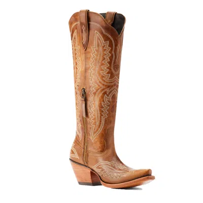 Pre-owned Ariat ® Ladies Casanova Shades Of Grain Tall Western Boots 10044481 In Brown