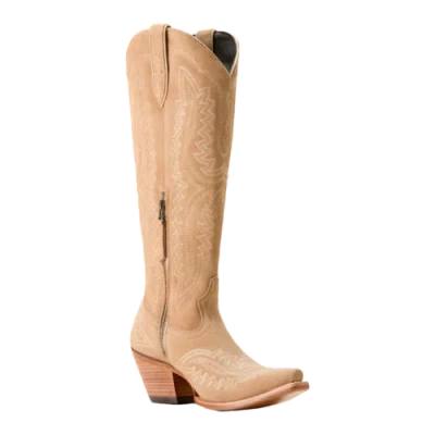 Pre-owned Ariat Ladies Casanova Truly Taupe Tall Western Boot 10053650 In Brown