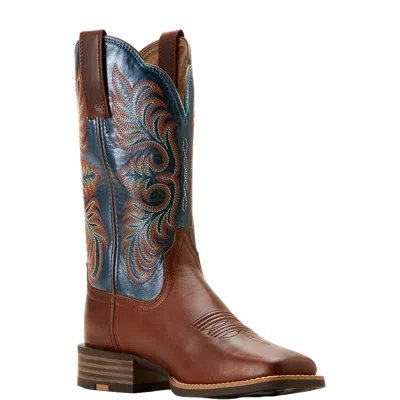 Pre-owned Ariat Ladies Gillette Vintage Caramel Brown Western Boot 10053605