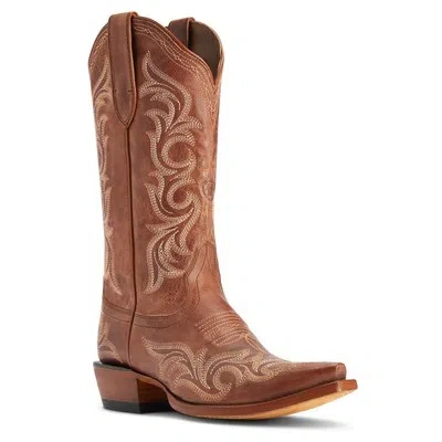 Pre-owned Ariat ® Ladies Hazen Snip Toe Whiskey Barrel Western Boots 10042382 In Brown