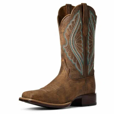 Pre-owned Ariat Ladies Primetime Bantamweight Western Boots Tack Room Brown 10034163