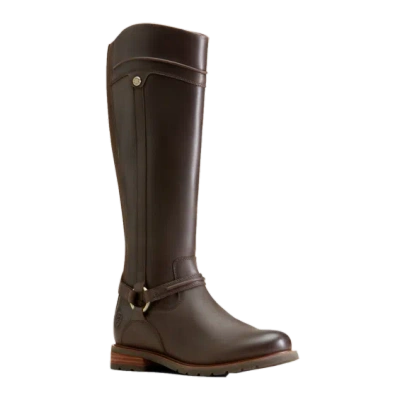 Pre-owned Ariat Ladies Scarlet Waterproof Mocha English Boots 10047041 In Brown