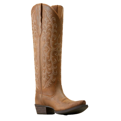 Pre-owned Ariat Ladies Tallahassee Stretchfit Brown Bomber Western Boot 10051061