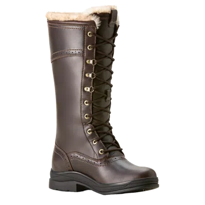 Pre-owned Ariat Ladies Wythburn Ii Sherpa Waterproof Boot 10053840 In Brown