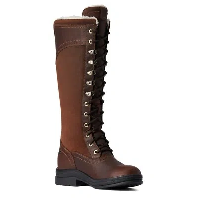 Pre-owned Ariat Ladies Wythburn Ii Waterproof Dark Brown Riding Boots 10038286
