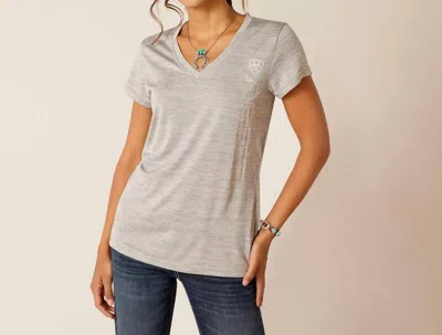 Ariat Laguna Logo Baselayer Top In Alloy In Grey