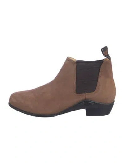 Pre-owned Ariat Leather Chelsea Boots In Brown